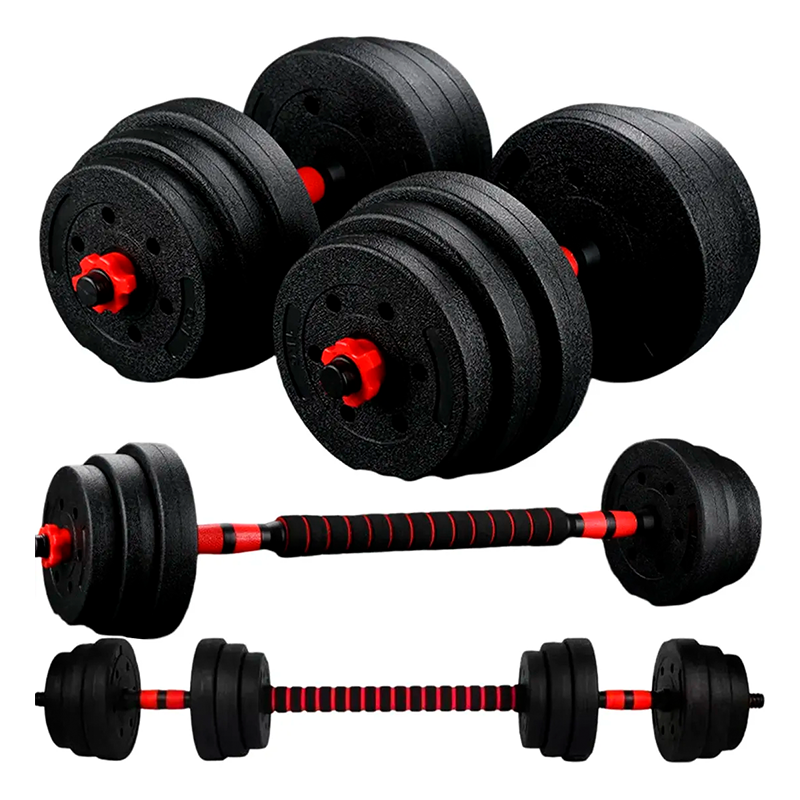 Mancuernas Ajustables Con Barra Kit De Ejercicio 30kg Negro